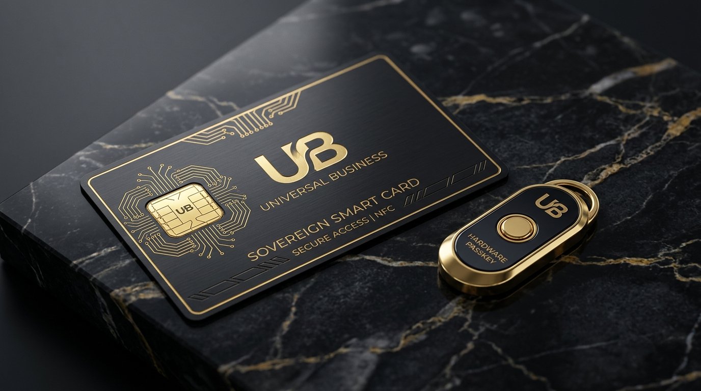 Universal Business Sovereign Titanium Smart Card & Passkey 8K